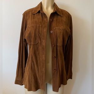 Vintage suede button down shirt
